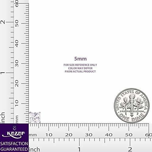 Square Princess Cut 5mm Blanco Cubic Zirconia .925 Sterling