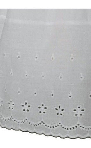 Vestido De Bautizo 100% Algodón Vestido De Bautizo Con Borde