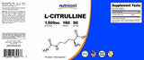 Cápsulas Nutricost L-Citrulina. Sin gluten