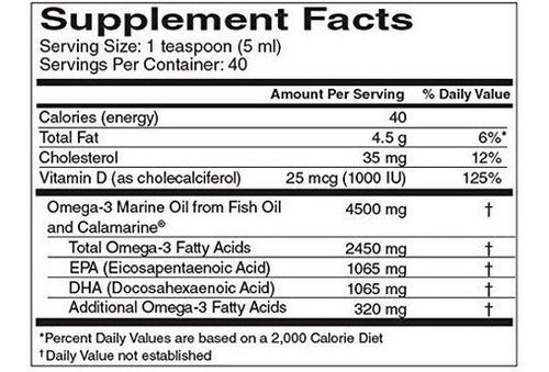 Líquido Ultra Fuerte Omega-3 Vitamina D3, 2200 Mg De