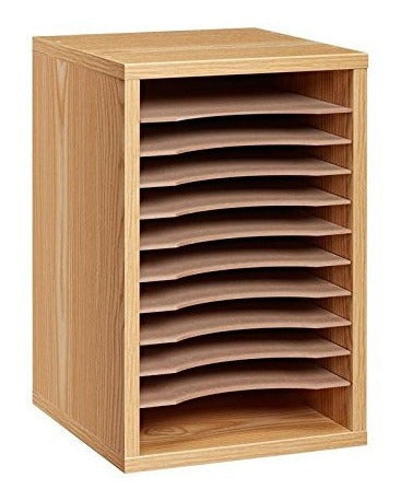 Organizador de literatura ajustable de madera