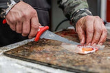 cuchillo con mango antideslizante y de acero inoxidable