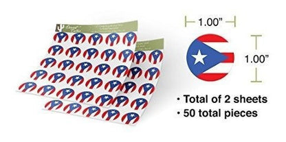 Etiqueta De Vinilo De La Bandera Del Estado De Puerto Rico