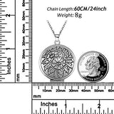 Collar De Medallón De Círculo Pulido