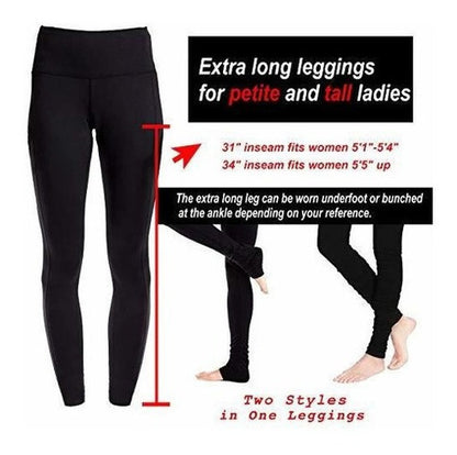 Yogipace 34 Mujer De Tiro Alto, Diosa Extra Larga, Leggings