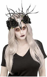 Diadema de cuervo para disfraz de Hallowen