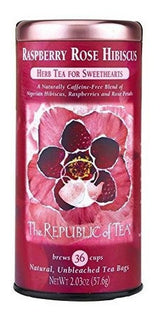 República Del Té Té De Hibisco Rosa Frambuesa, 36 Cuentas