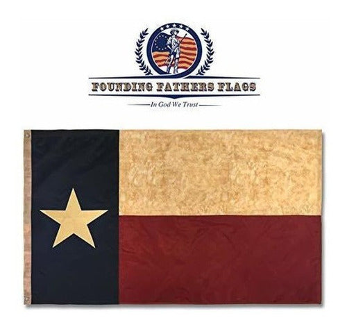 Bandera bordada de Texas vintage padres fundadores 3 x 5 pie