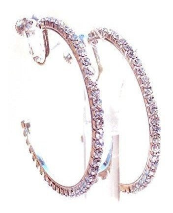 Pendientes De Aro De Cristal En Tono