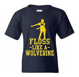 Ys1126 - Michigan Wolverines Floss Like A Wolverine Camiseta