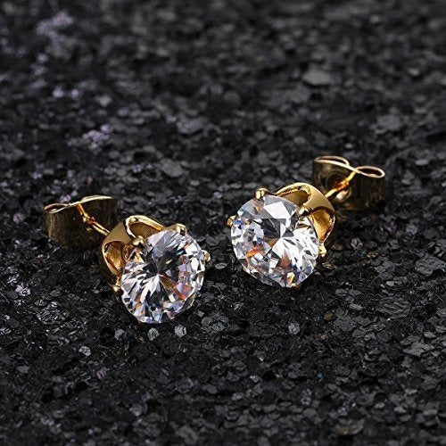6 Pares De Aretes De 6 Mm De Oro Amarillo De 18q