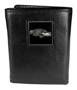 Billetera Tríptica De Cuero Genuino Baltimore Ravens De Nfl