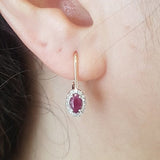 Aretes para damas de diamante