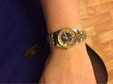 Reloj Para Mujer Oro Plata Acero Inoxidable Impermeable