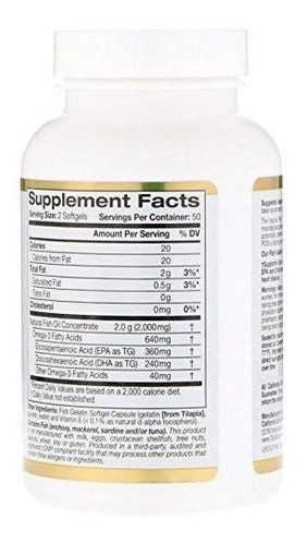 California Gold Nutricion Omega-3