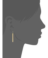 Aretes Colgantes De Barra De Oro Amarillo De 14 K