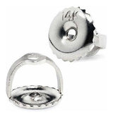 Pendientes Sólidos De Oro Blanco De 14k Princesa