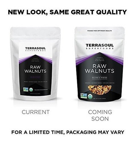 Nueces Crudas Orgánicas De Terrasoul Superfoods, 2 Libras