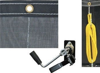 Sistema de lona de aluminio con malla de 7 pies x 15 pies