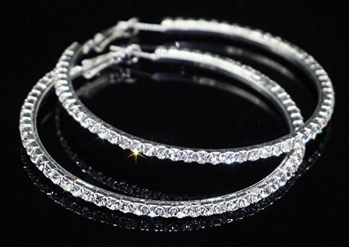 Pendientes De Aro De Plata Chapada Con Diamantes