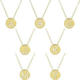 Collar Colgante Dorado De La Letra Inicial
