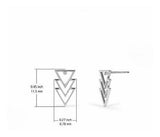 Boma Jewelry Pendientes Geométricos De Triángulo De Plata