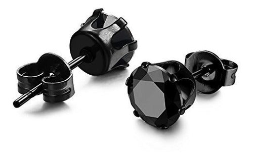 Pares De Aretes De Acero Inoxidable
