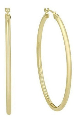 Pendientes De Aro Redondo De Oro Amarillo o Blanco