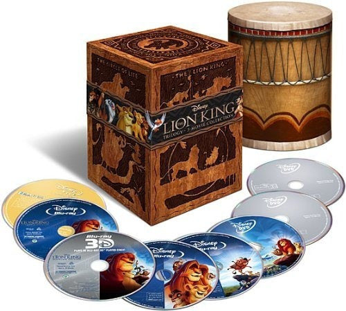 La trilogía del Rey León combo De Ocho Discos: Blu-ray 3d