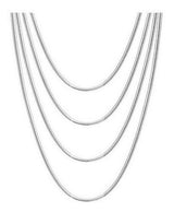 Collar De Cadena De Serpiente Redonda De Acero Inoxidable, 3