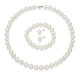 Collar De Perlas Cultivadas De Agua Dulce De Plata Esterlina