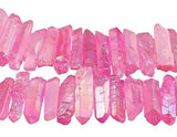 Crystal Points Cuarzo recubierto de titanio Palitos ásperos
