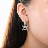 Plata De Ley Chapada En RodioZirconia Pendientes colgantes