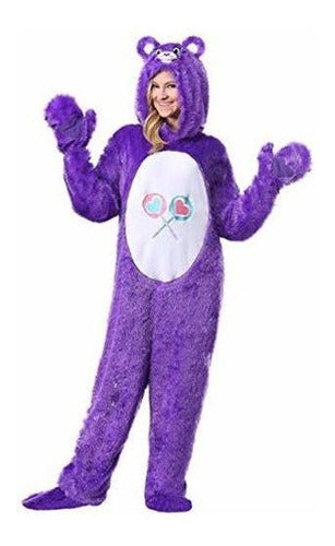 Disfraz de oso morado para adulto