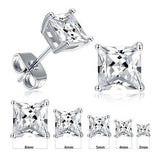Pendientes Con Diseño De Princesa Cubic Zirconia En Oro