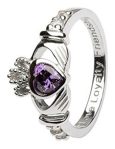 Febrero Mes Del Nacimiento Anillo De Plata