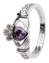 Febrero Mes Del Nacimiento Anillo De Plata