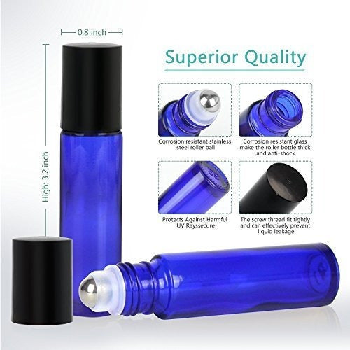 Botellas De Rodillo De Aceites Esenciales De 24,10 Ml - Azul