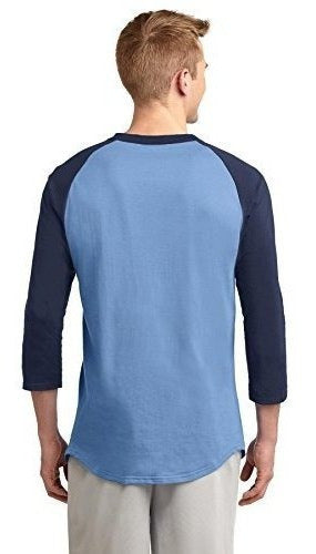 Sport-tek Camiseta raglán con bloques de color para hombre XL Carolina