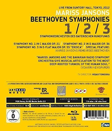 DVD Beethoven: Sinfonías Nos  1 3