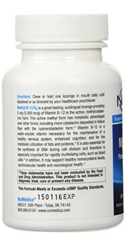 Numedica  Metil B12 Rx  60 Pastillas