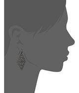 Pendientes Colgantes De Diamantes Con Filigrana De Tono