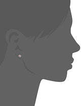 Pendientes Redondos De Oro Rosa De 10 K