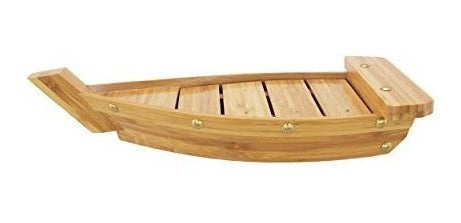 Bandeja Bote Grande De Bambú Para Servir Sushi