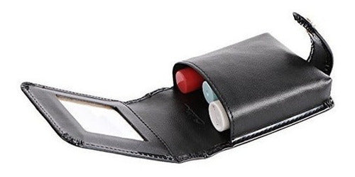 Funda Para Lápiz Labial Doble De Cuero Genuino