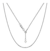 Collar de cadena de eslabones de oro blanco de 10 K