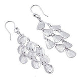 Pendientes Largos De Plata De Ley, 'lluvia