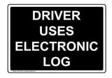 El conductor usa una etiqueta de registro