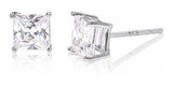 Square Princess Cut 5mm Blanco Cubic Zirconia .925 Sterling