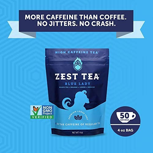 Zest Tea Energy Blends: Blue Lady Black Flavor